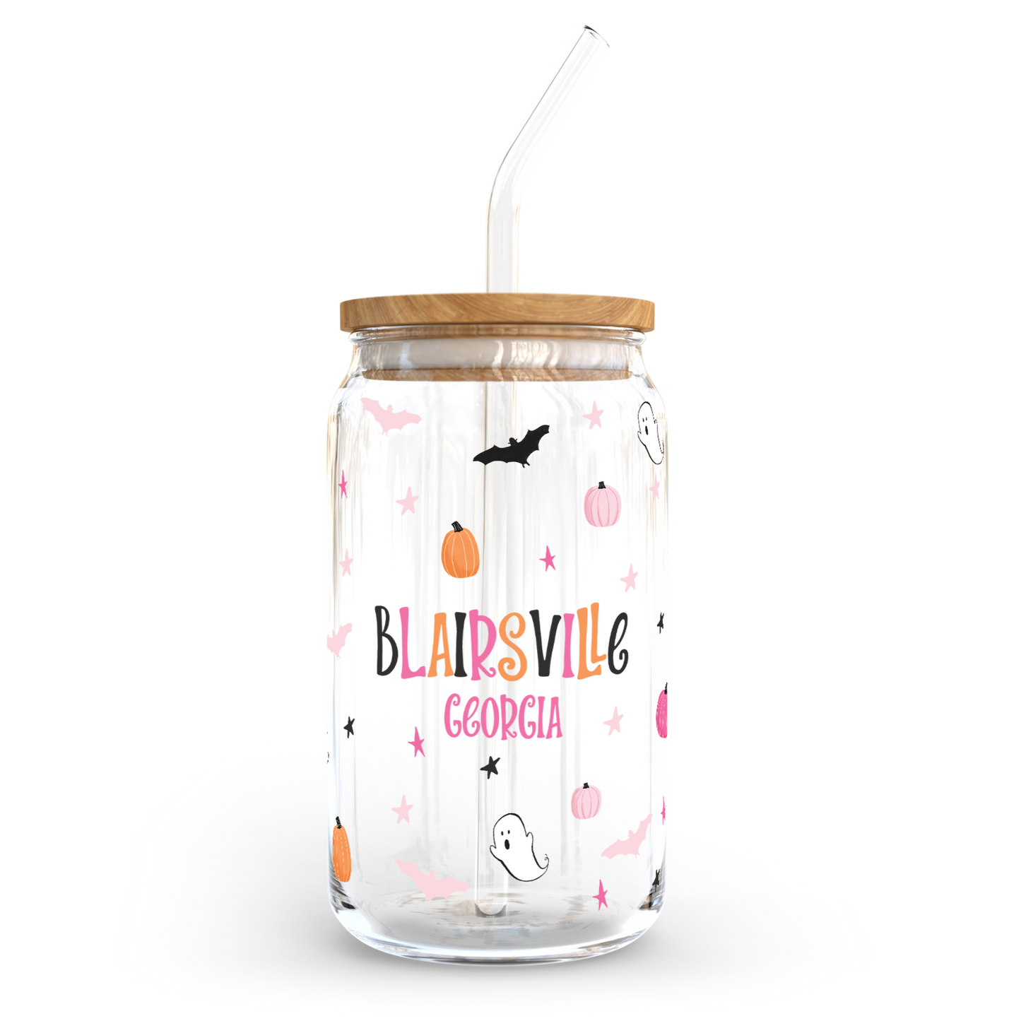 Love+Local 16oz. Glass Tumbler | Happy Ghost
