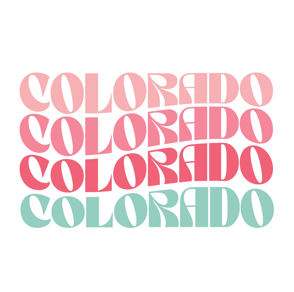 Colorado Vinyl Sticker Retro Wave
