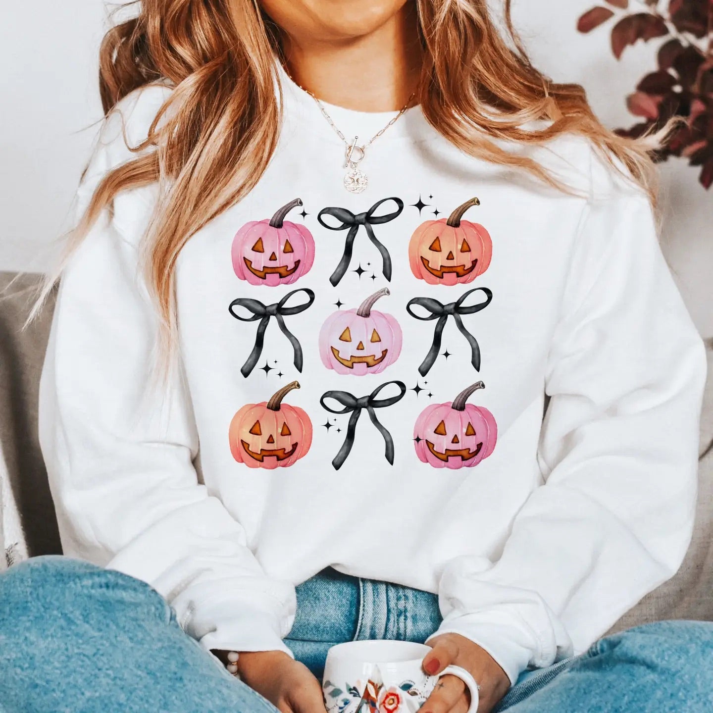 Sweatshirt Pre Pack Halloween Pumpkins & Bows