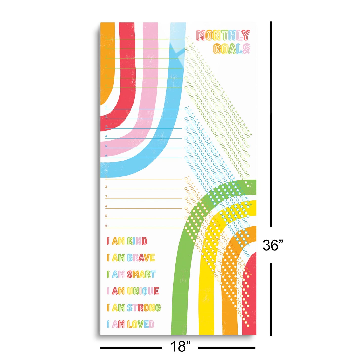 Children's Bright Rainbow Habit Tracker
