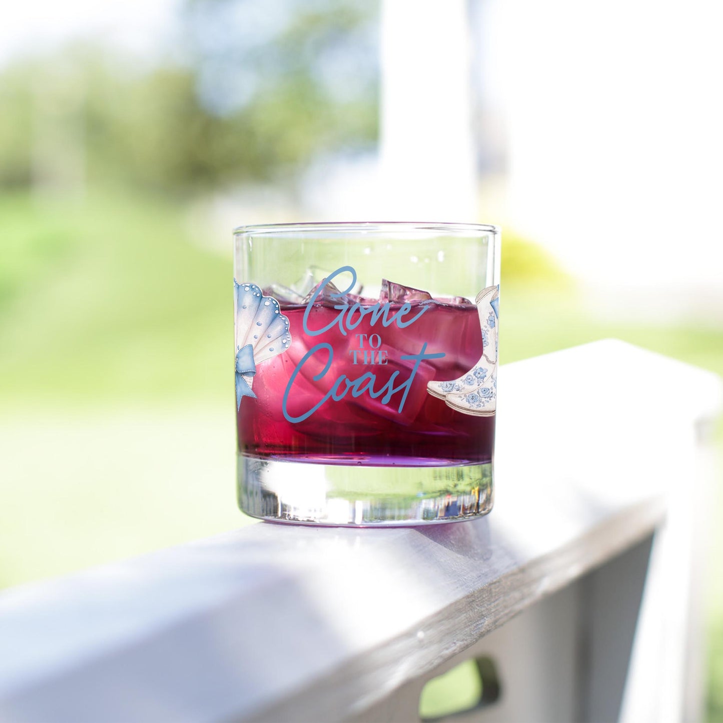 11oz Bourbon Glass-Coastal Cowgirl -4