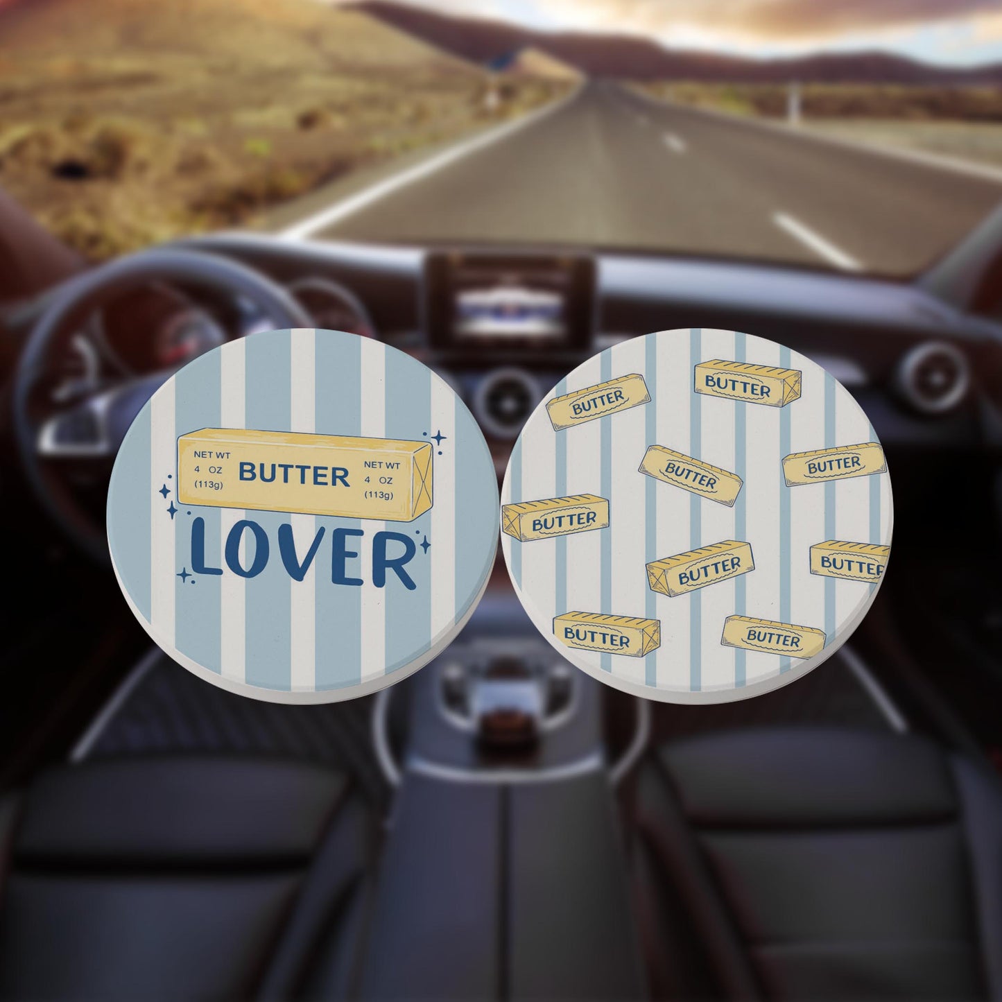 Car Coaster 2-Pack Kalia Lane-Butter Lover -8
