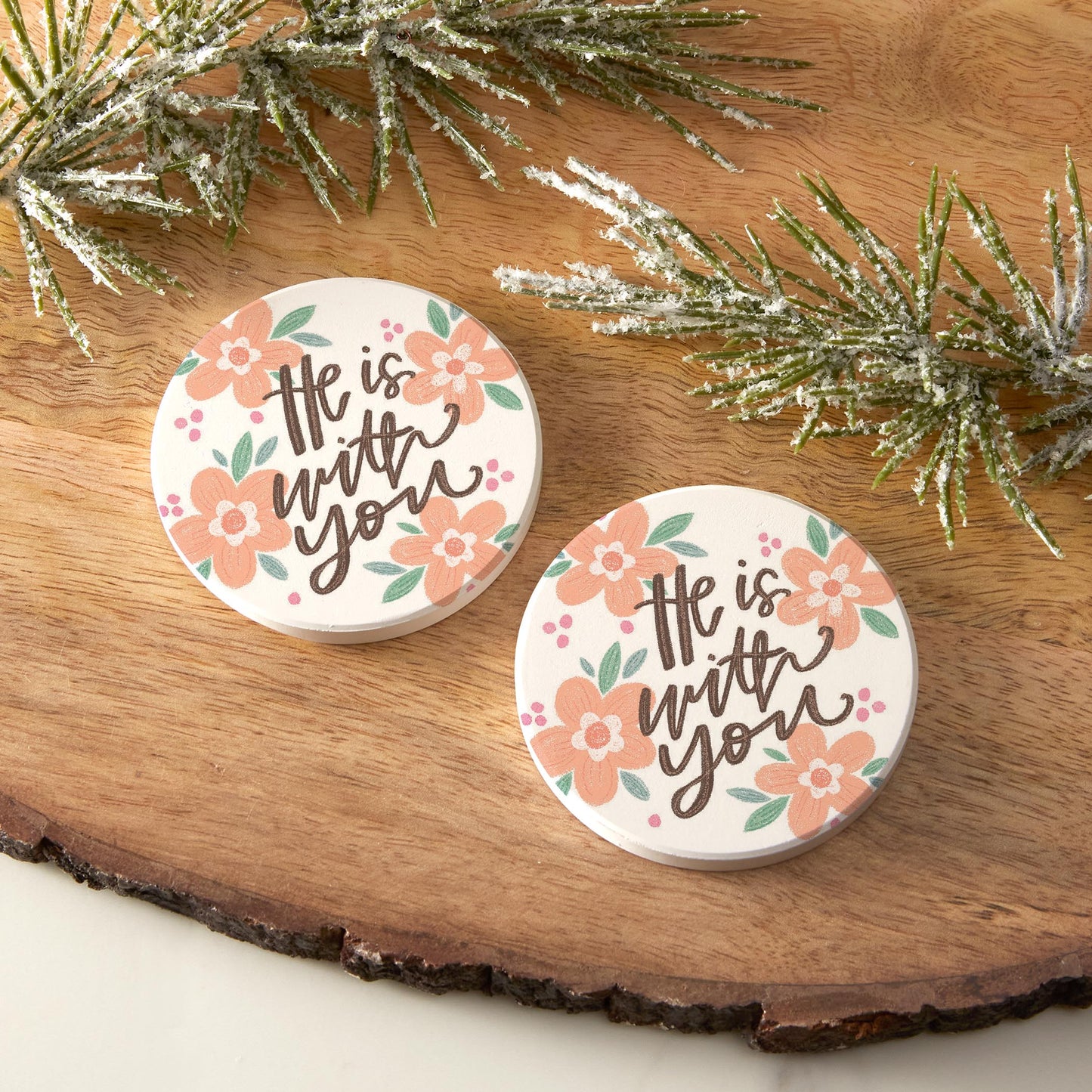 Car Coaster 2-Pack Kalia Lane-He Is With You