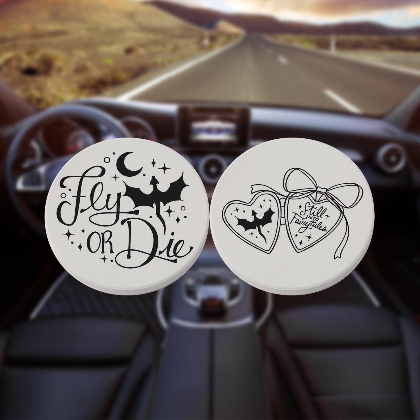 Car Coaster 2-Pack Kalia Lane-Fly Or Die & Still Into Fairy Tales -8