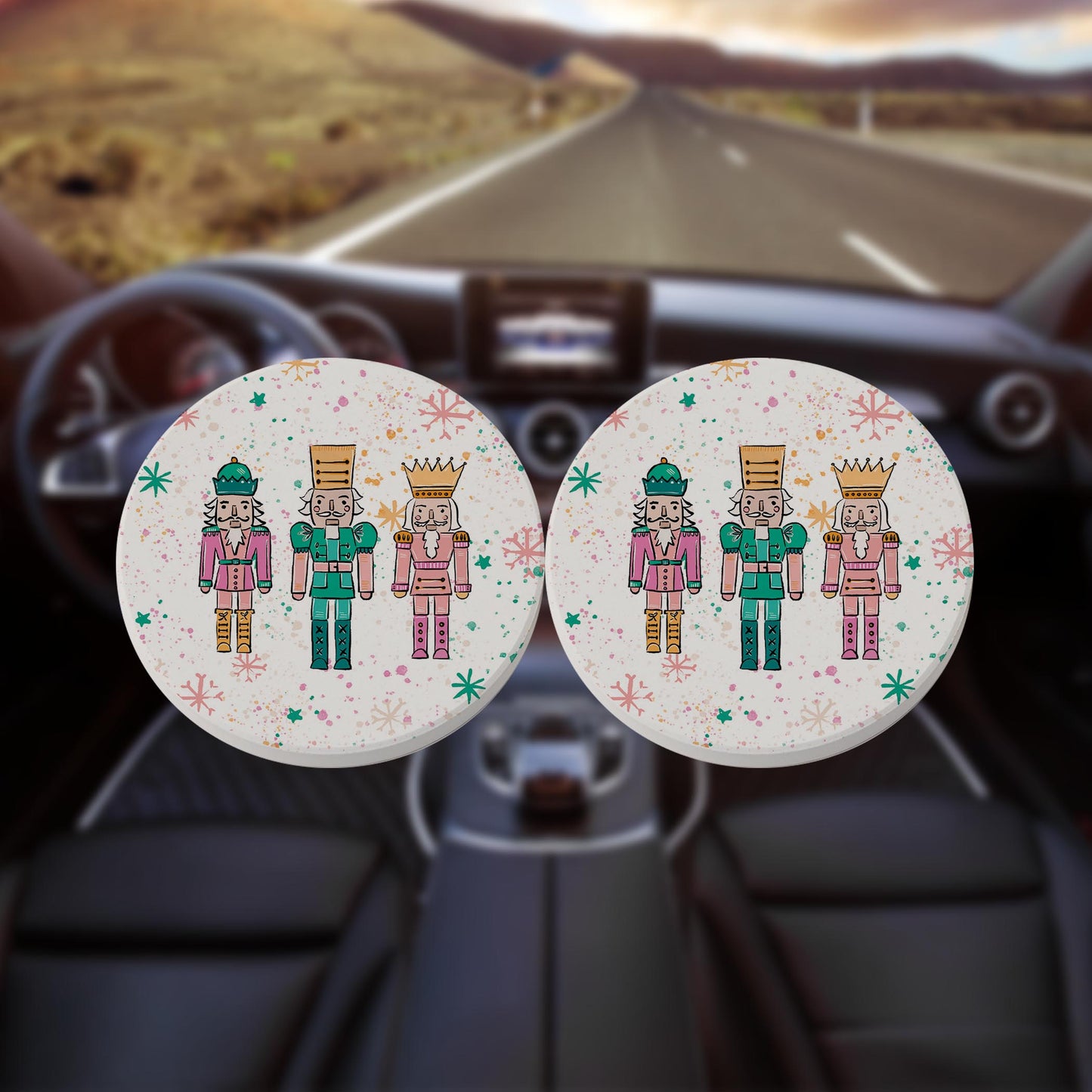 Car Coaster 2-Pack Kalia Lane-Nutcracker Trio