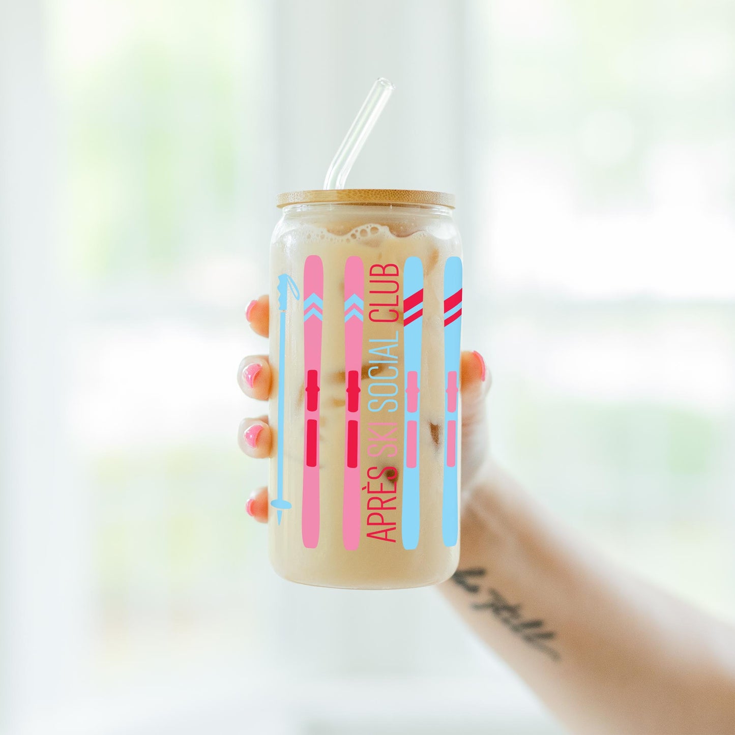 16oz Cold Brew Glass-Après Ski -7