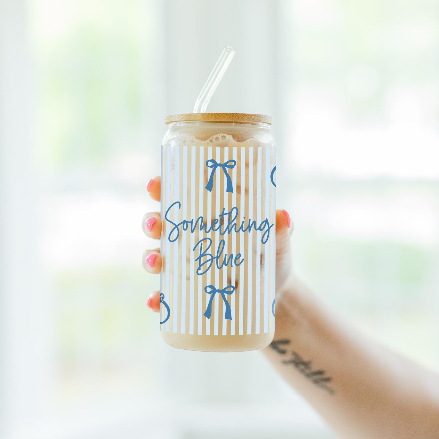 16oz Cold Brew Glass-Happily Ever After -7