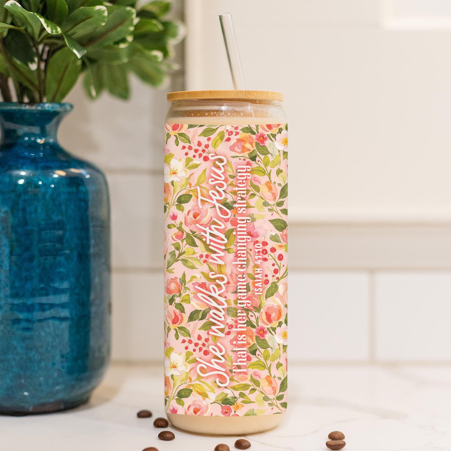 24oz Cold Brew Glass-Faithful Promises -4