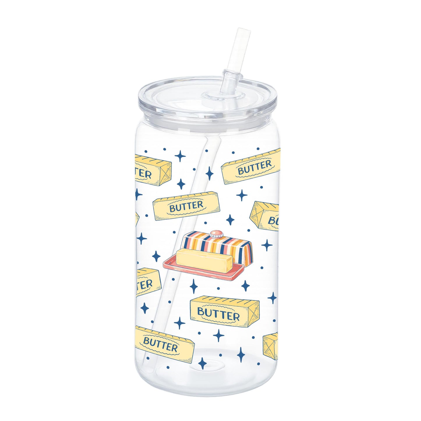 16oz Acrylic Plastic Tumbler-Butter Pattern -0