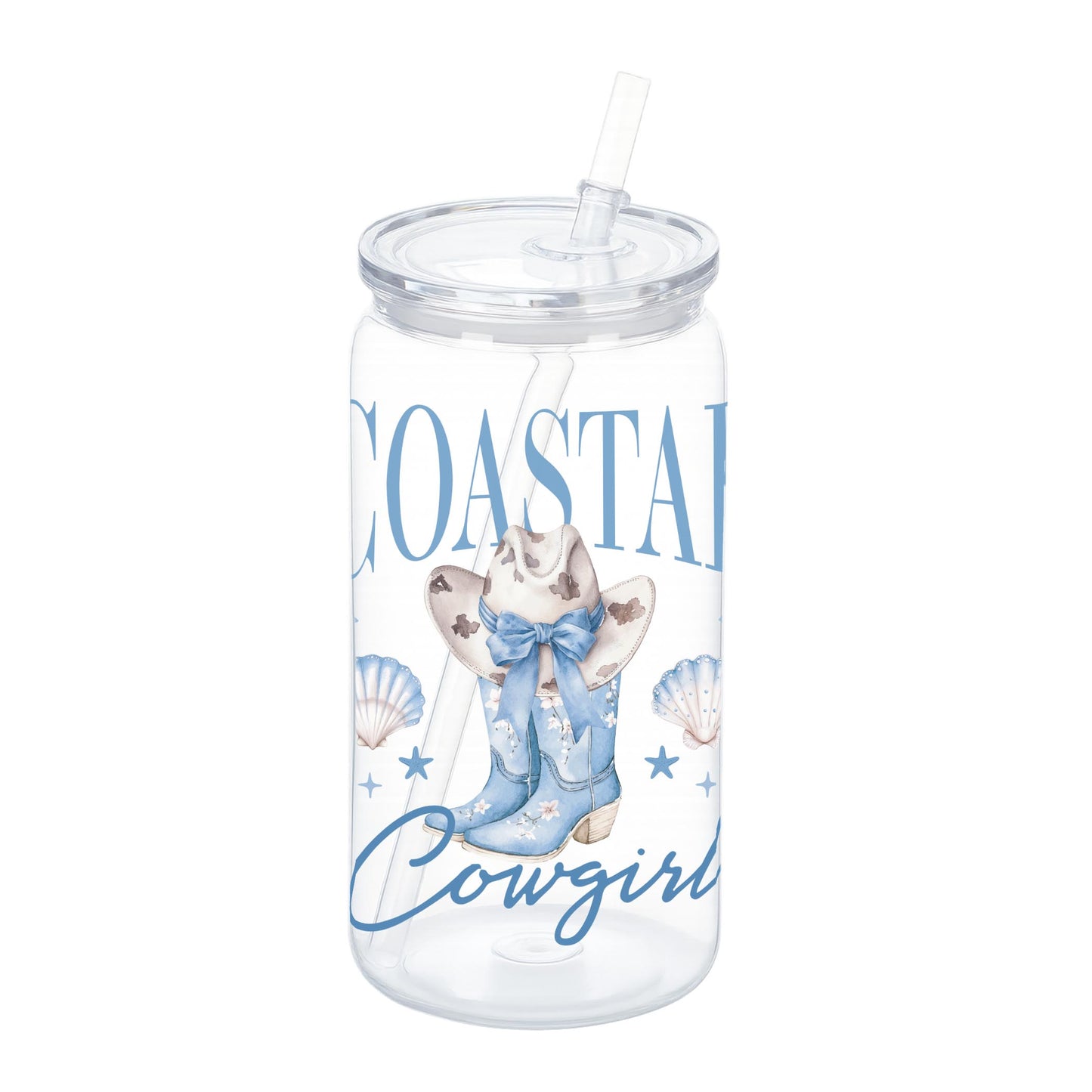 16oz Acrylic Plastic Tumbler-Coastal Cowgirl 2 -0