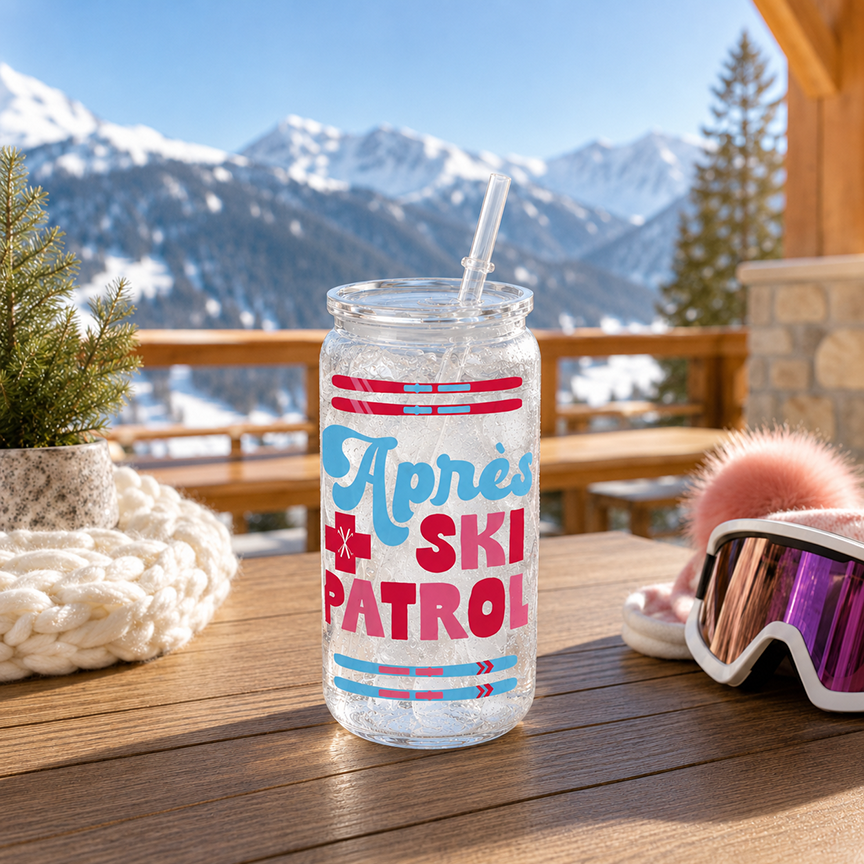 16oz Acrylic Plastic Tumbler-Après Ski | Gift | Lodge