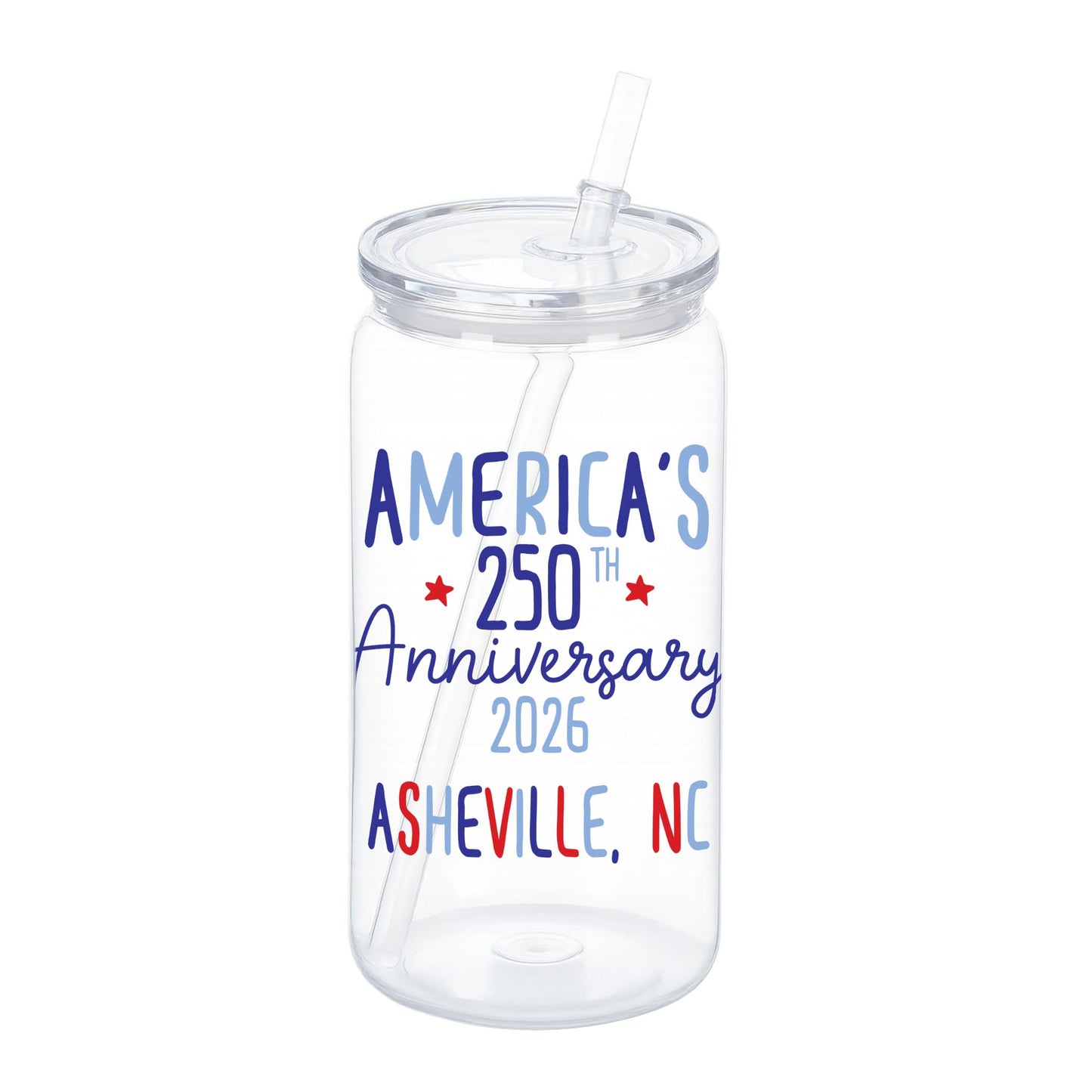 16oz Acrylic Plastic Tumbler-Love+Local 4th of July 250th Anniversary -0
