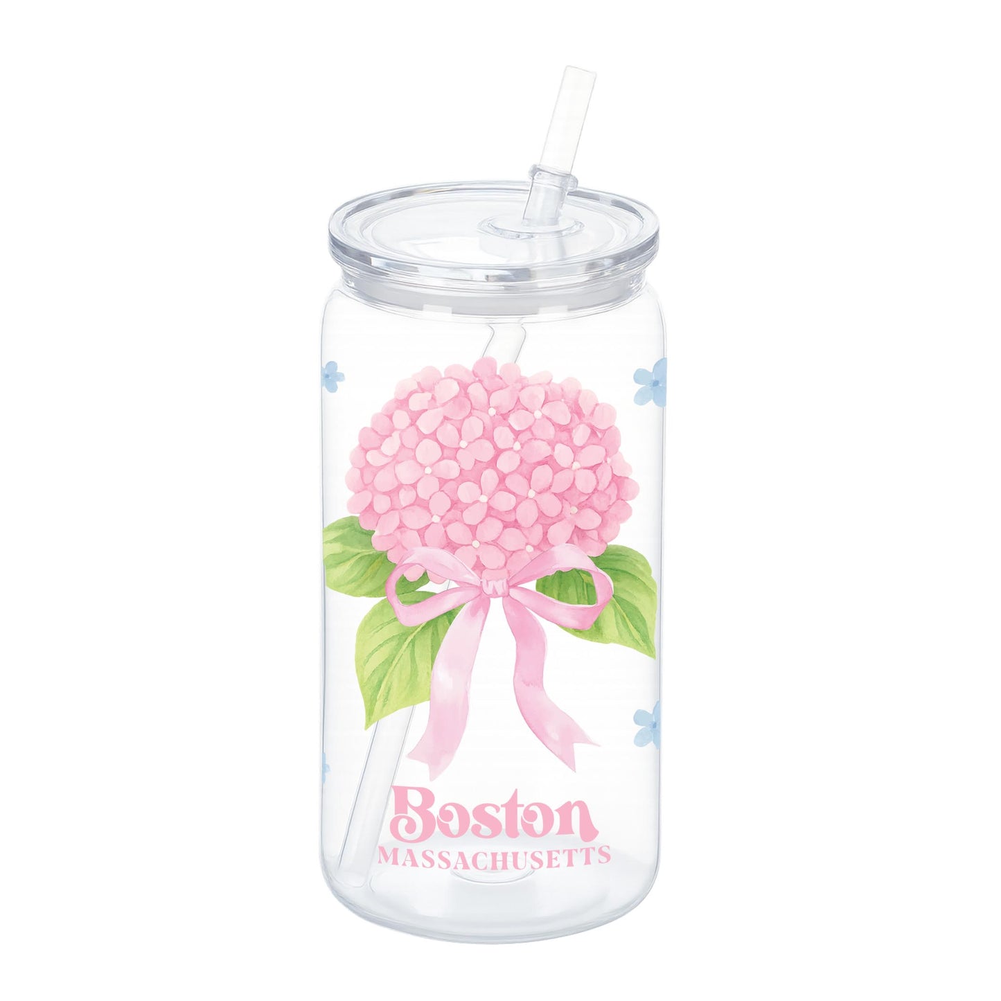 16oz Acrylic Plastic Tumbler-Love+Local Hydrangea Cottage -0