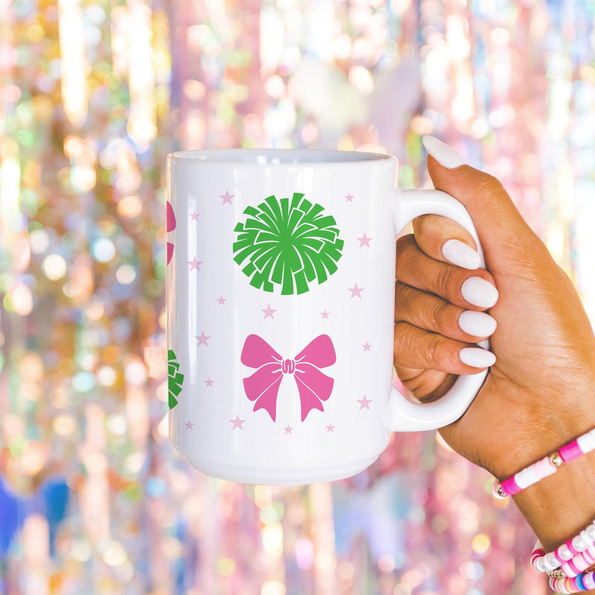 15oz Coffee Mug White-Cheer Moms Social Club -4