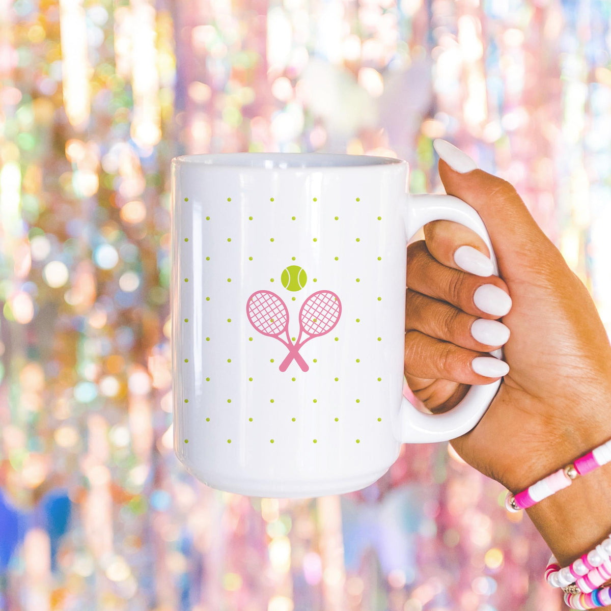 15oz Coffee Mug White-Tennis Moms Social Club -4