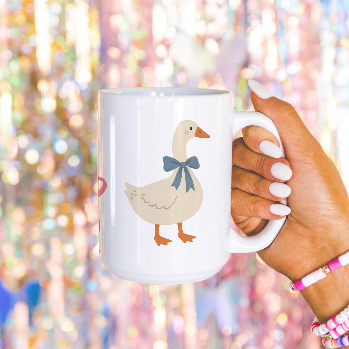 15oz Coffee Mug White-Vintage Goose -4