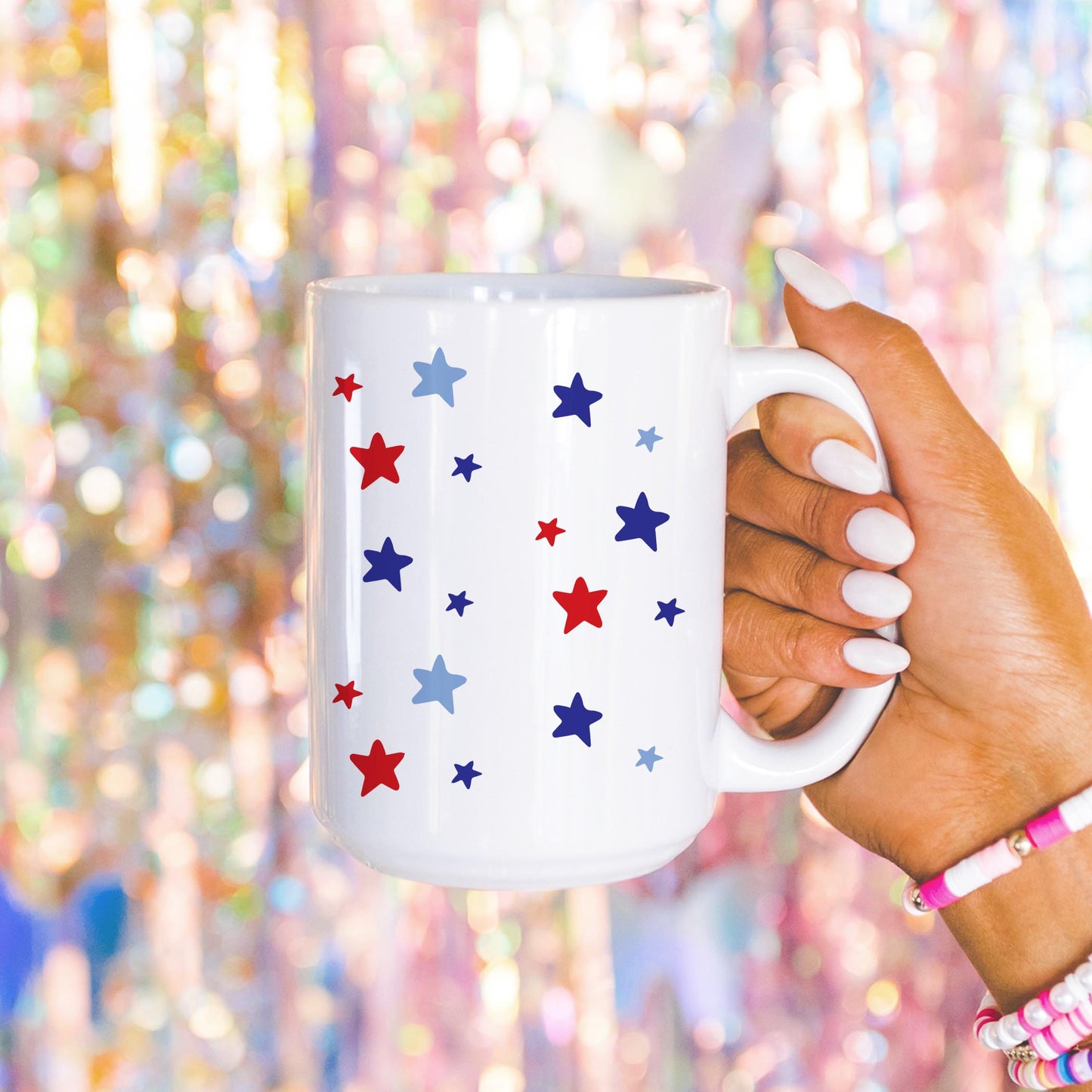 15oz Coffee Mug White-Love+Local 4th of July 250th Anniversary -4