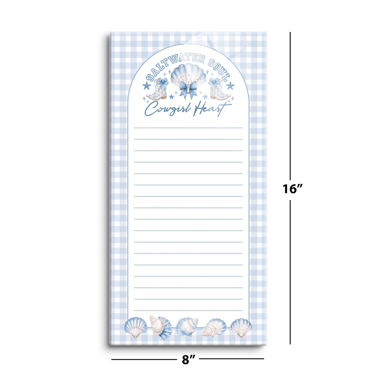 8x16 Glass Dry Erase-Coastal Cowgirl -8