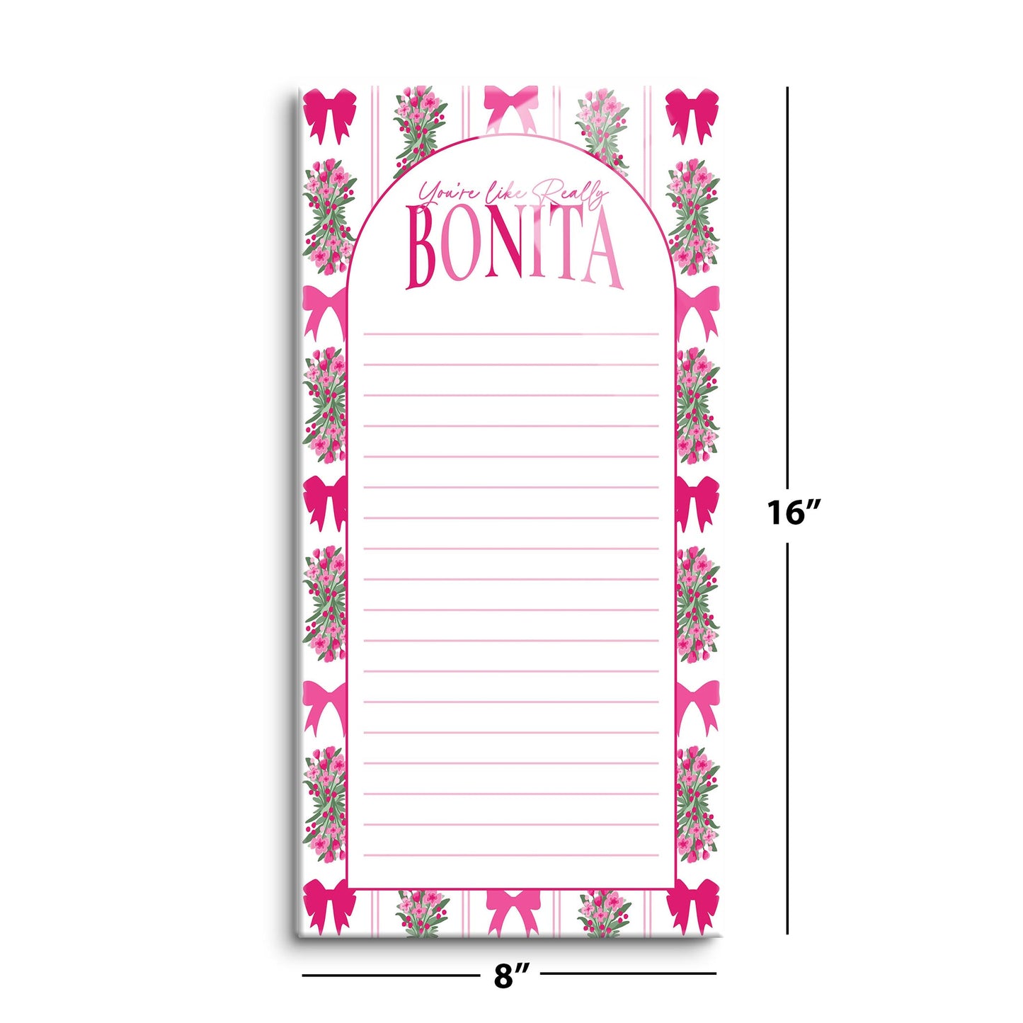 8x16 Glass Dry Erase-Bonita Bows -8