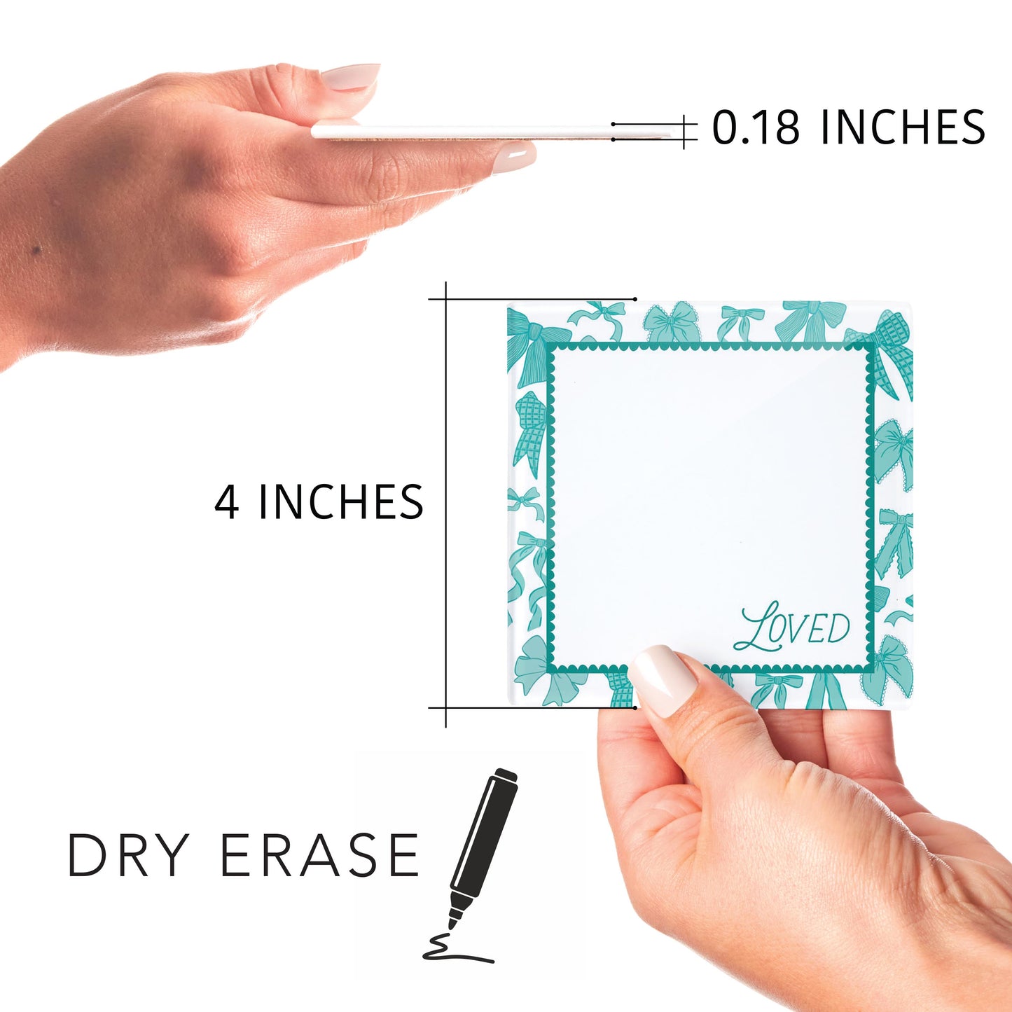 4x4 Clear Reminder Kalia Lane-Blue Bows Loved