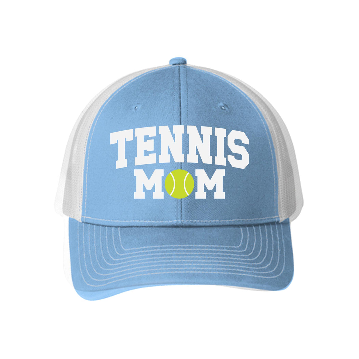 Blue & White Trucker Hat-Tennis Mom -0