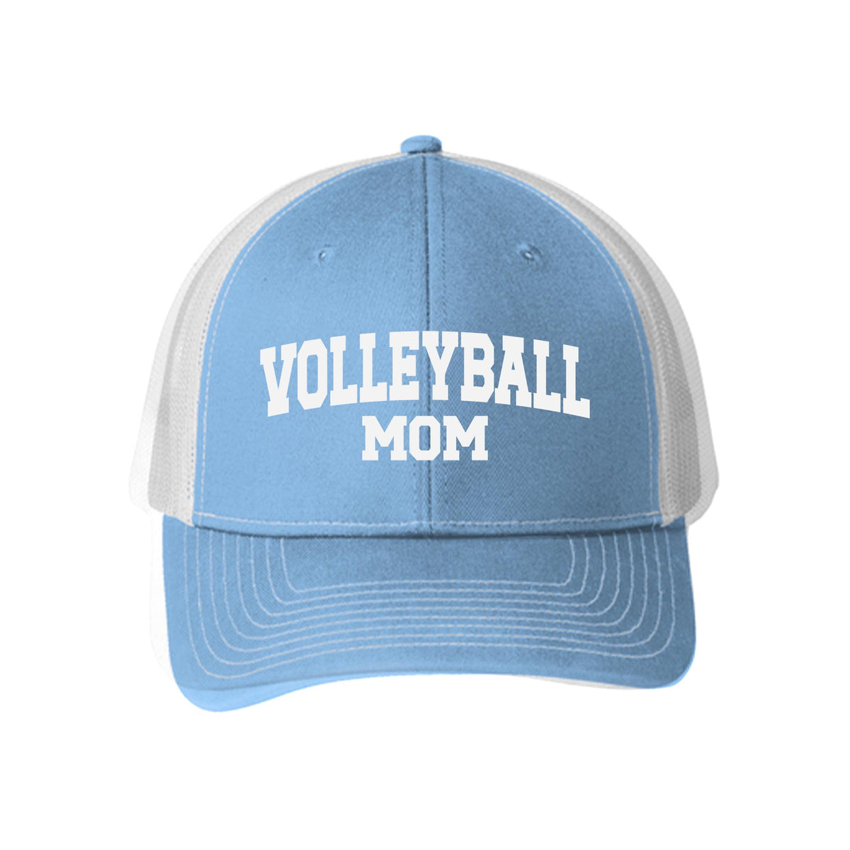 Blue & White Trucker Hat-Volleyball Mom -0