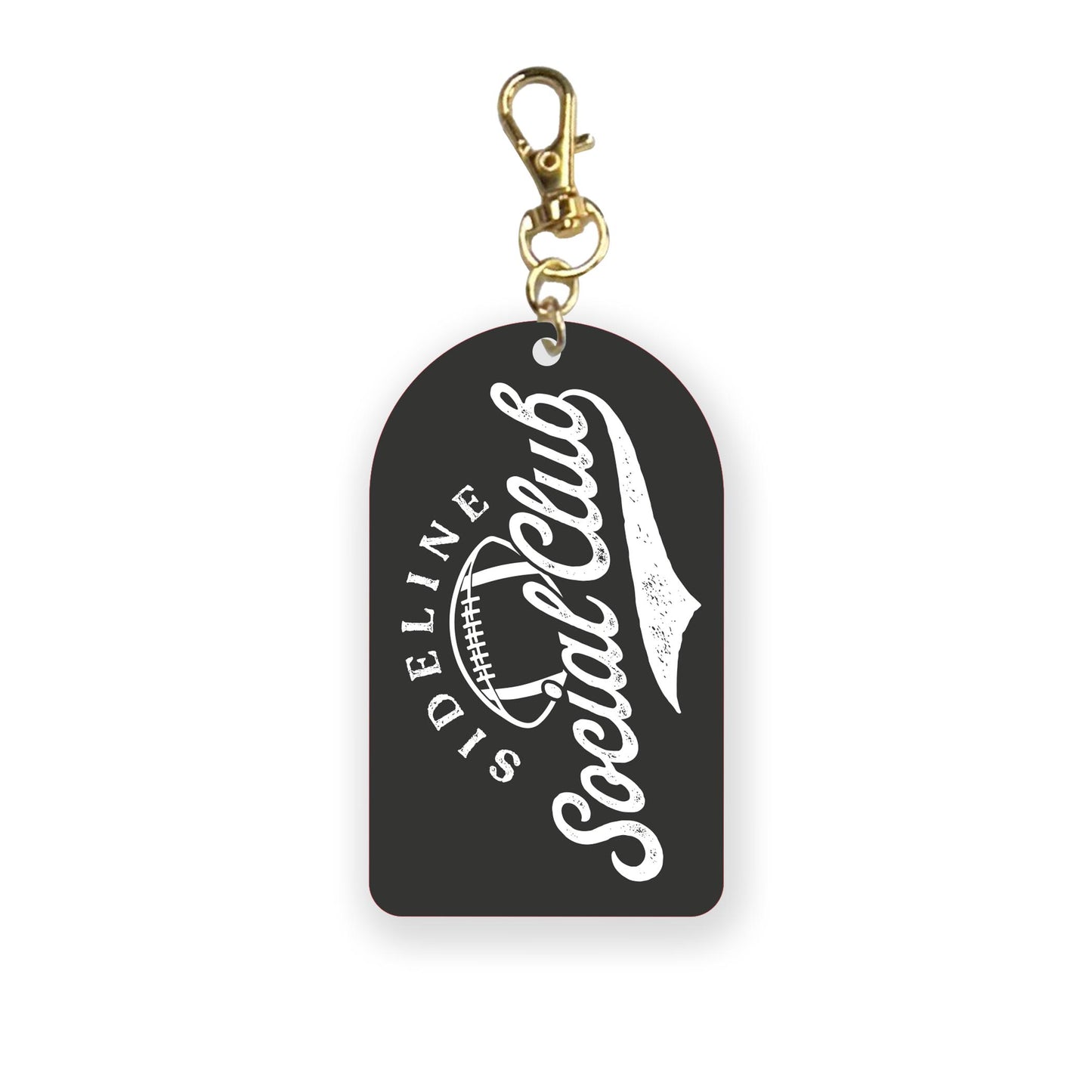 Acrylic Keychain-Football Mom Sideline Social Club -0
