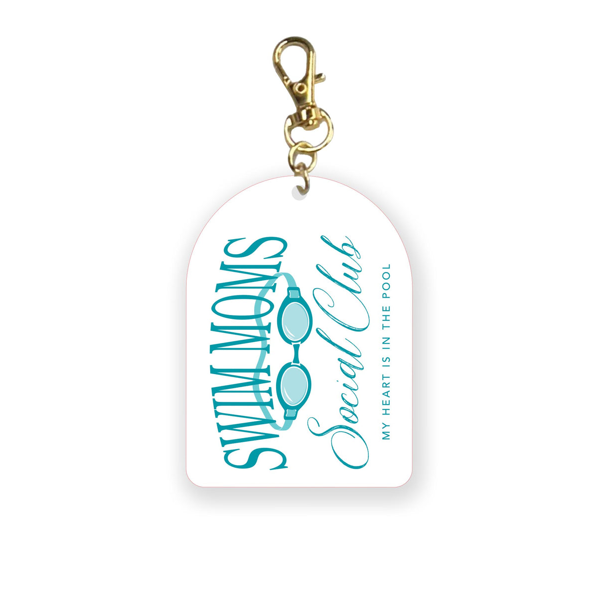 Acrylic Keychain-Swim Moms Social Club -0