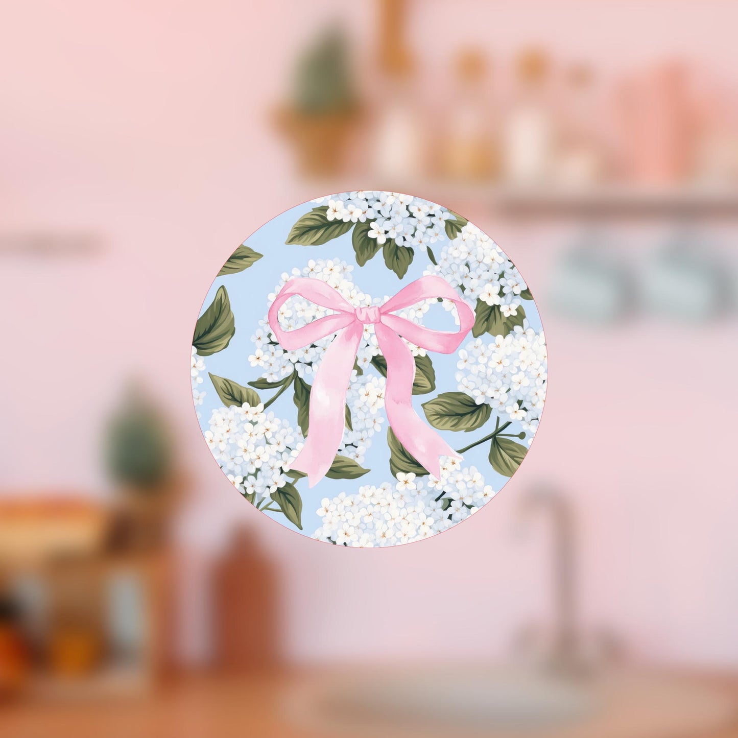 Vinyl Magnet-Hydrangea Cottage Bow -4