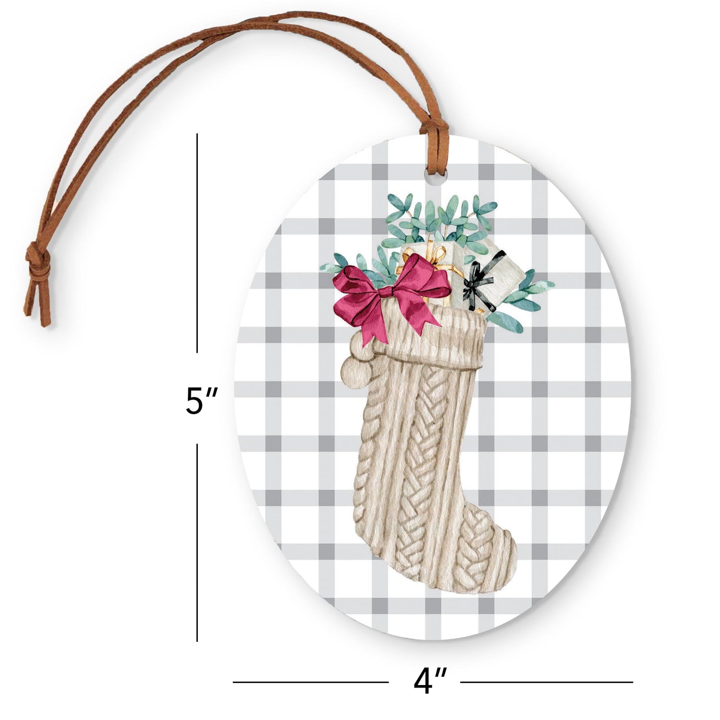 Oval Ornament-Bows and Baubles -5
