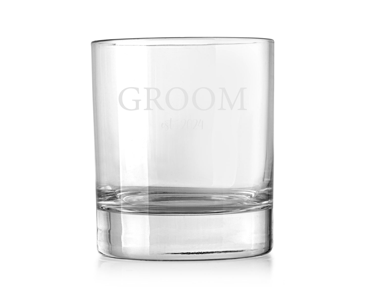 Wedding 11oz Rocks Glass | Groom EST