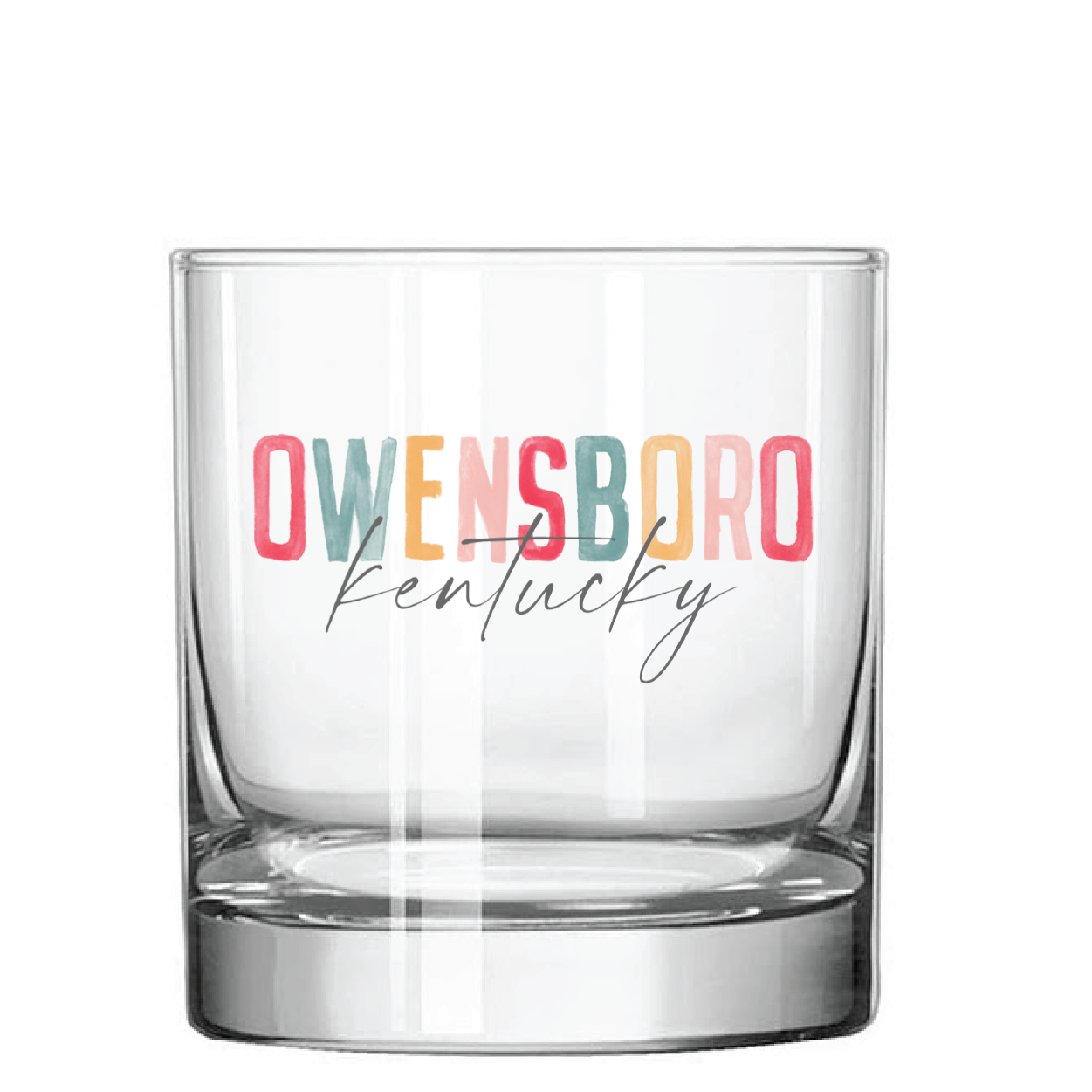 11oz Rocks Glass - Watercolor City