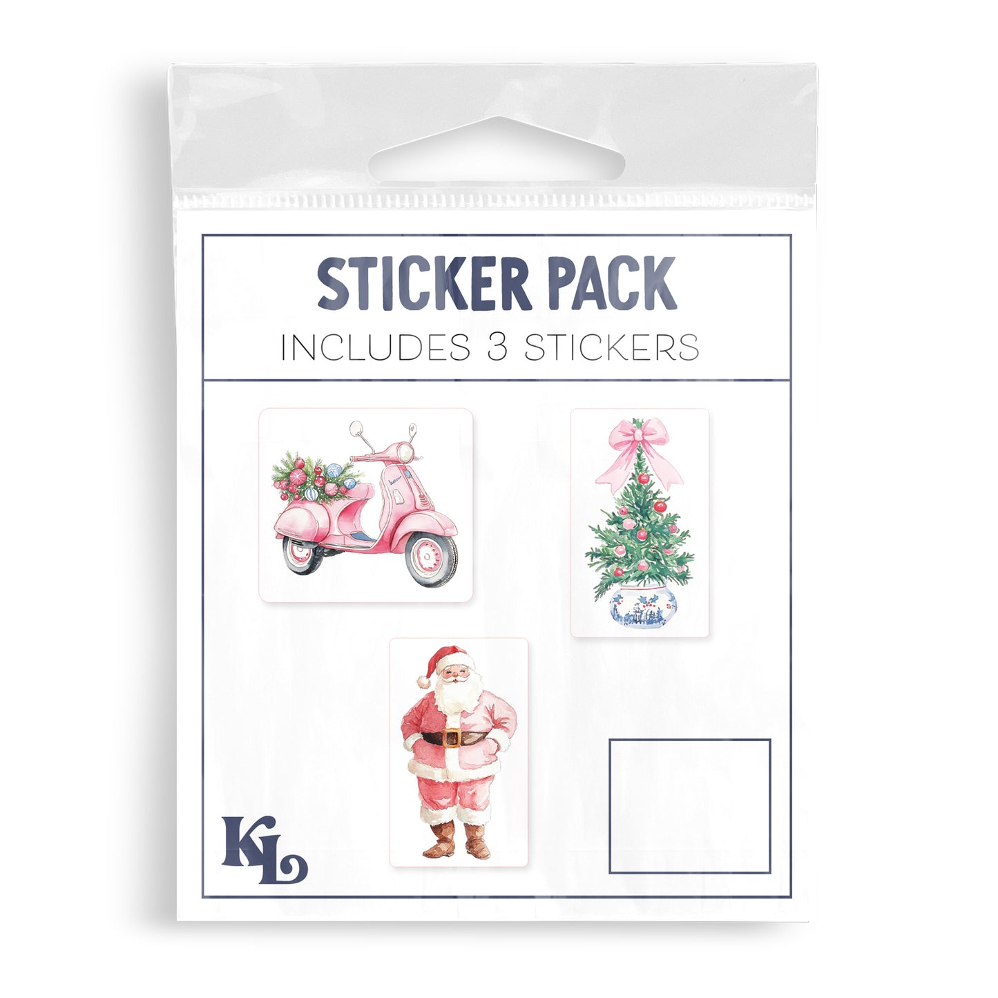 Vinyl Sticker 3-Pack Blush & Baubles - A Grand Millennial Christmas