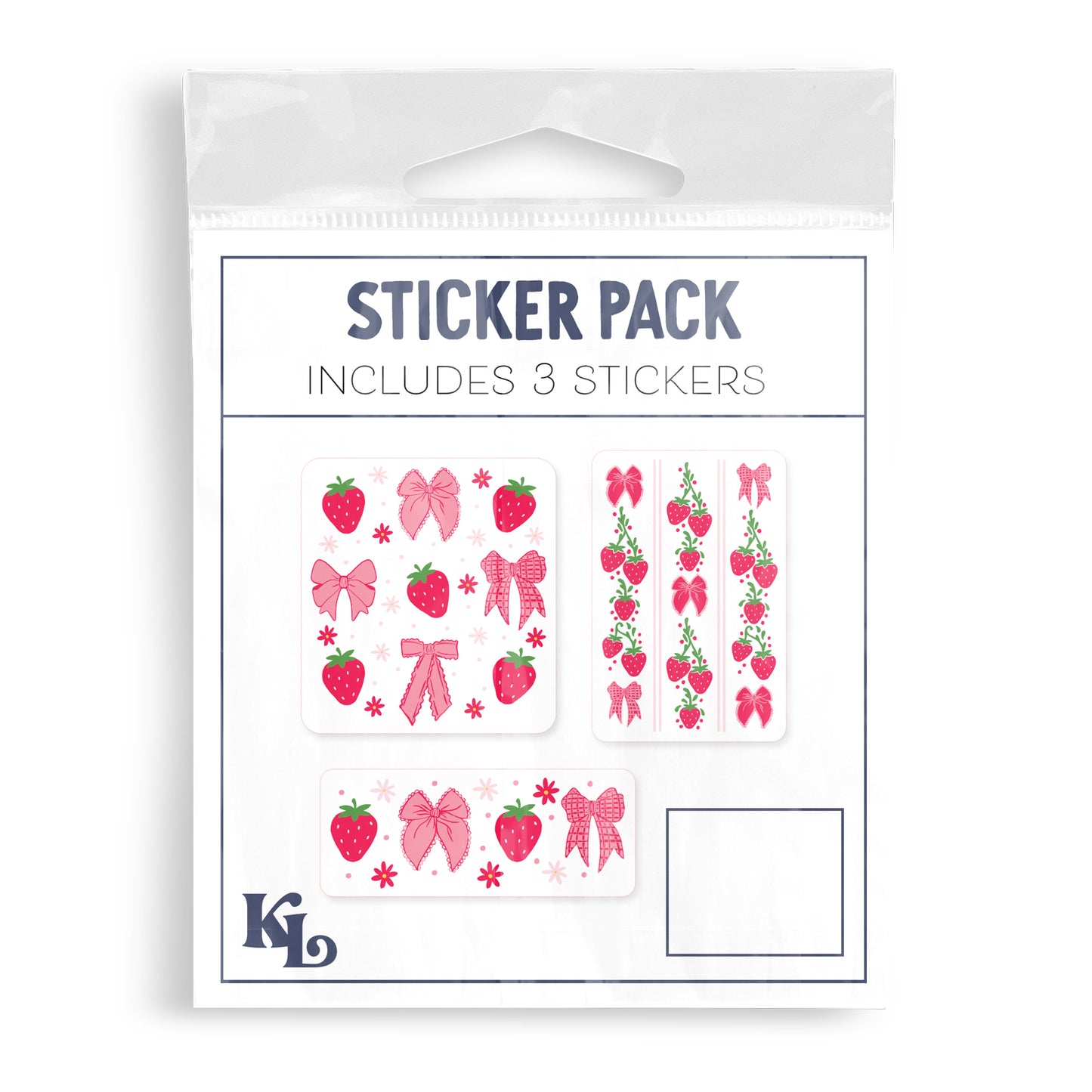 Vinyl Sticker 3-Pack - Strawberry Parlor