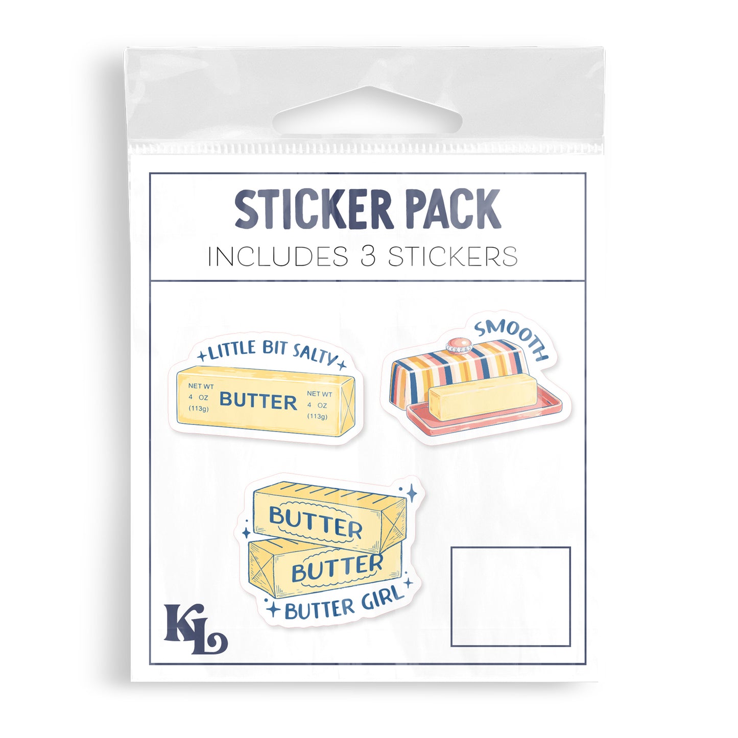 Vinyl Sticker 3-Pack Butter