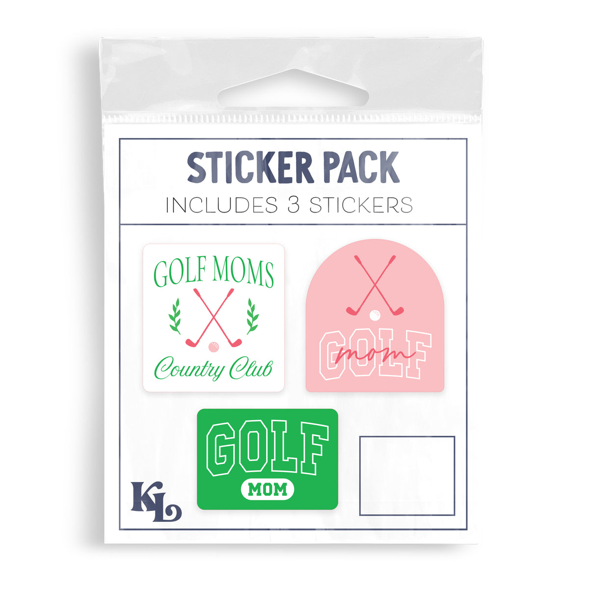 Vinyl Sticker 3-Pack - Golf Mom