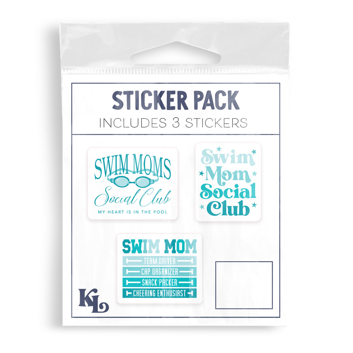 Vinyl Sticker 3-Pack - Swim Mom