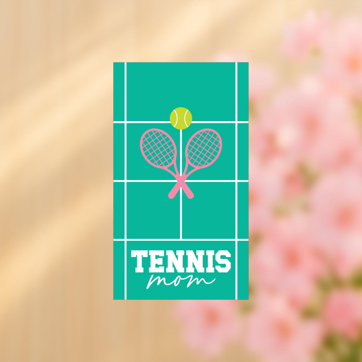 Vinyl Sticker-Tennis Mom Court -4