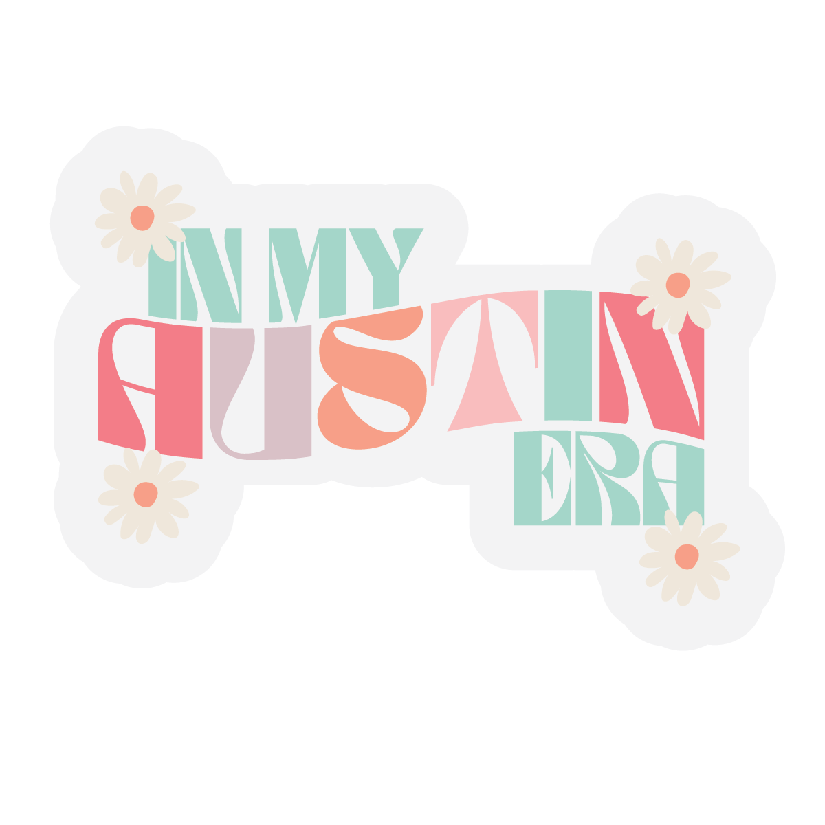 Retro Wave Daisy Local Vinyl Sticker