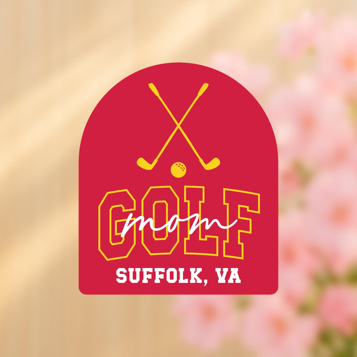 Vinyl Sticker-Custom Golf Mom 1 | Team | Hometown -4