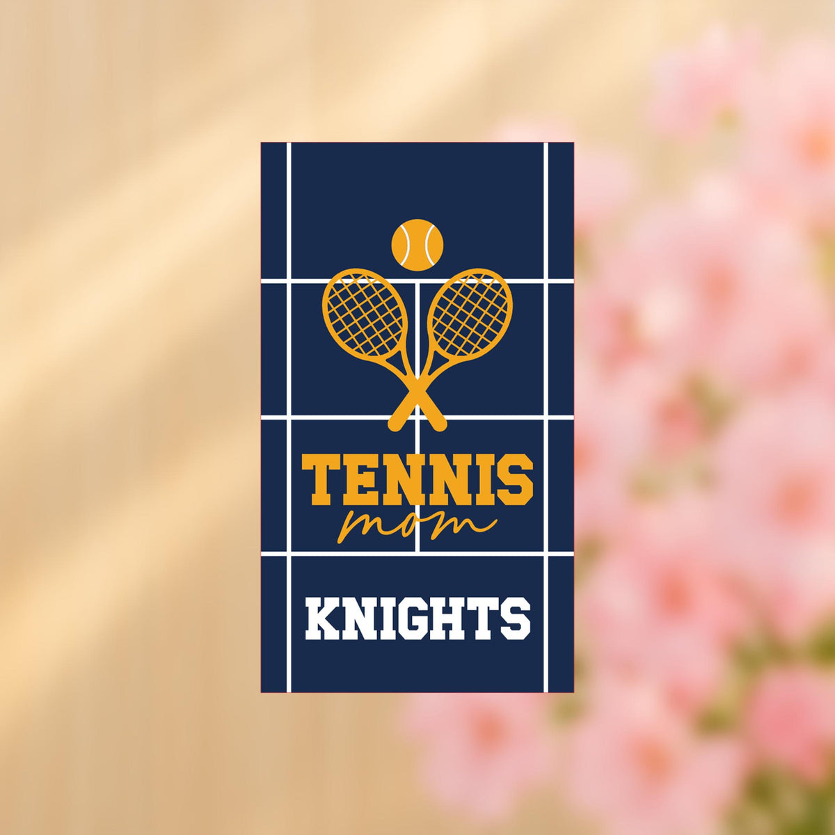 Vinyl Sticker-Custom Tennis Mom Court | Your Team -4