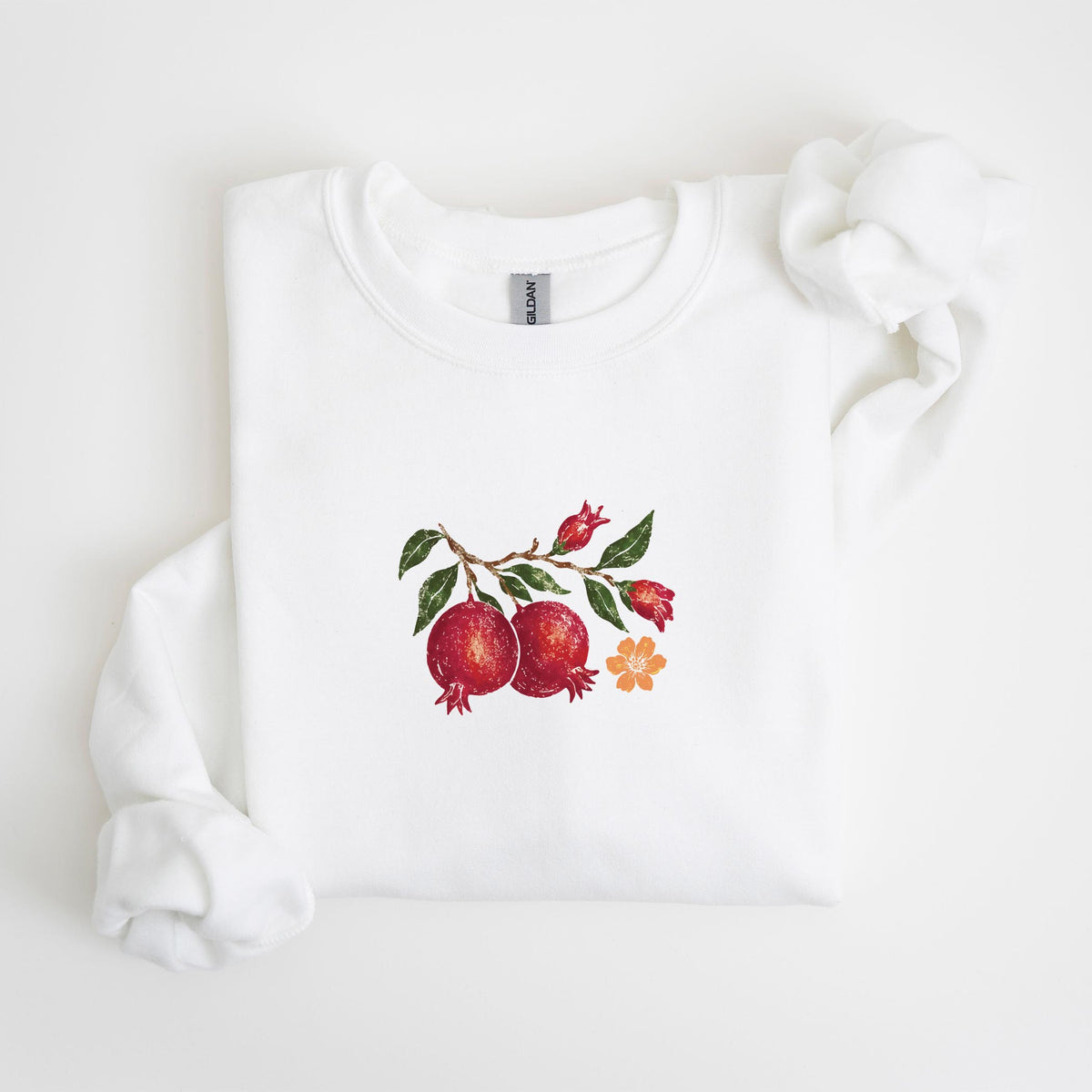 Gildan Sweatshirt White-Autumn Orchard -4