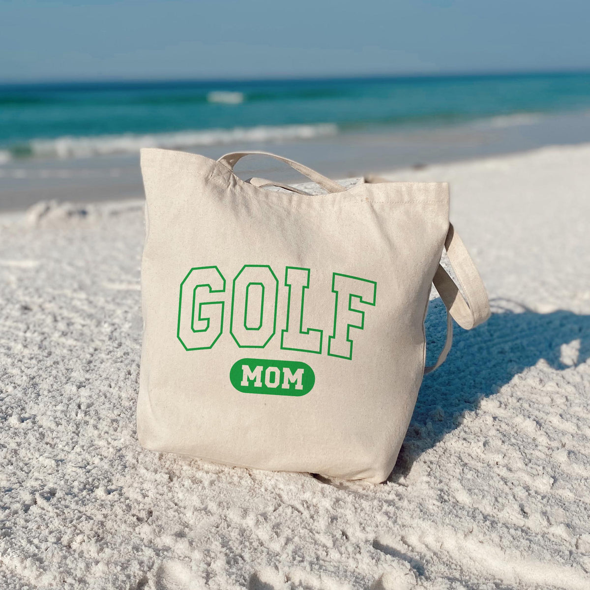 Tote Bag Natural Canvas-Golf Mom -3