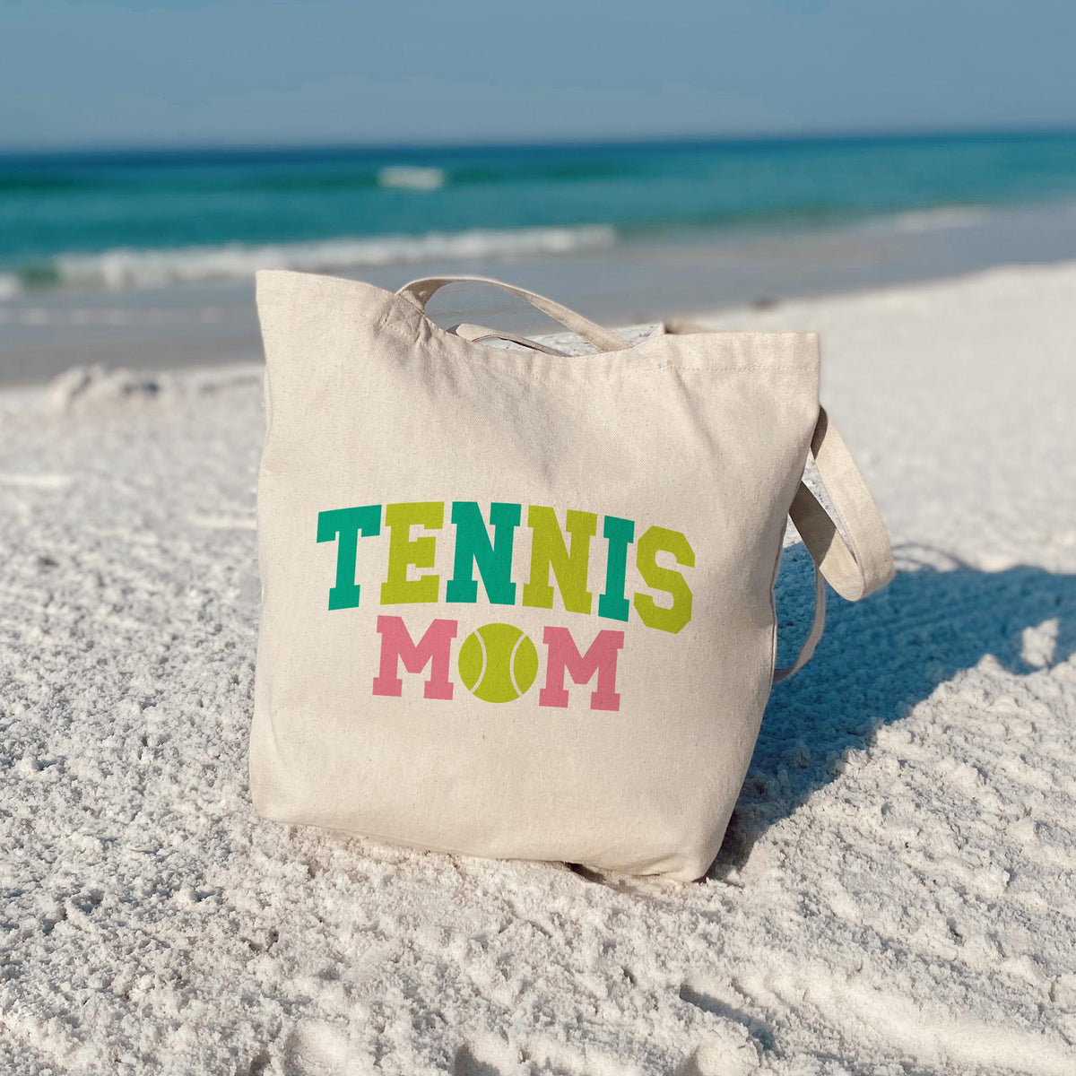 Tote Bag Natural Canvas-Tennis Mom -3