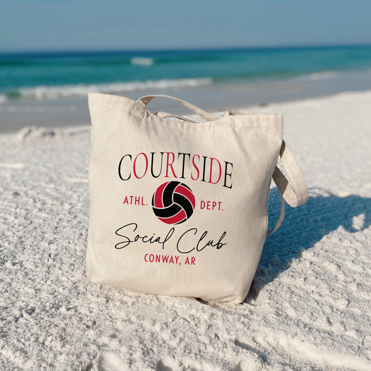 Tote Bag Natural Canvas-Custom Volleyball Mom | Your Team -3