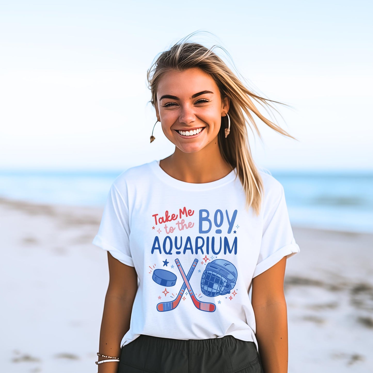 Bella Canvas T-Shirt White-Boy Aquarium -2