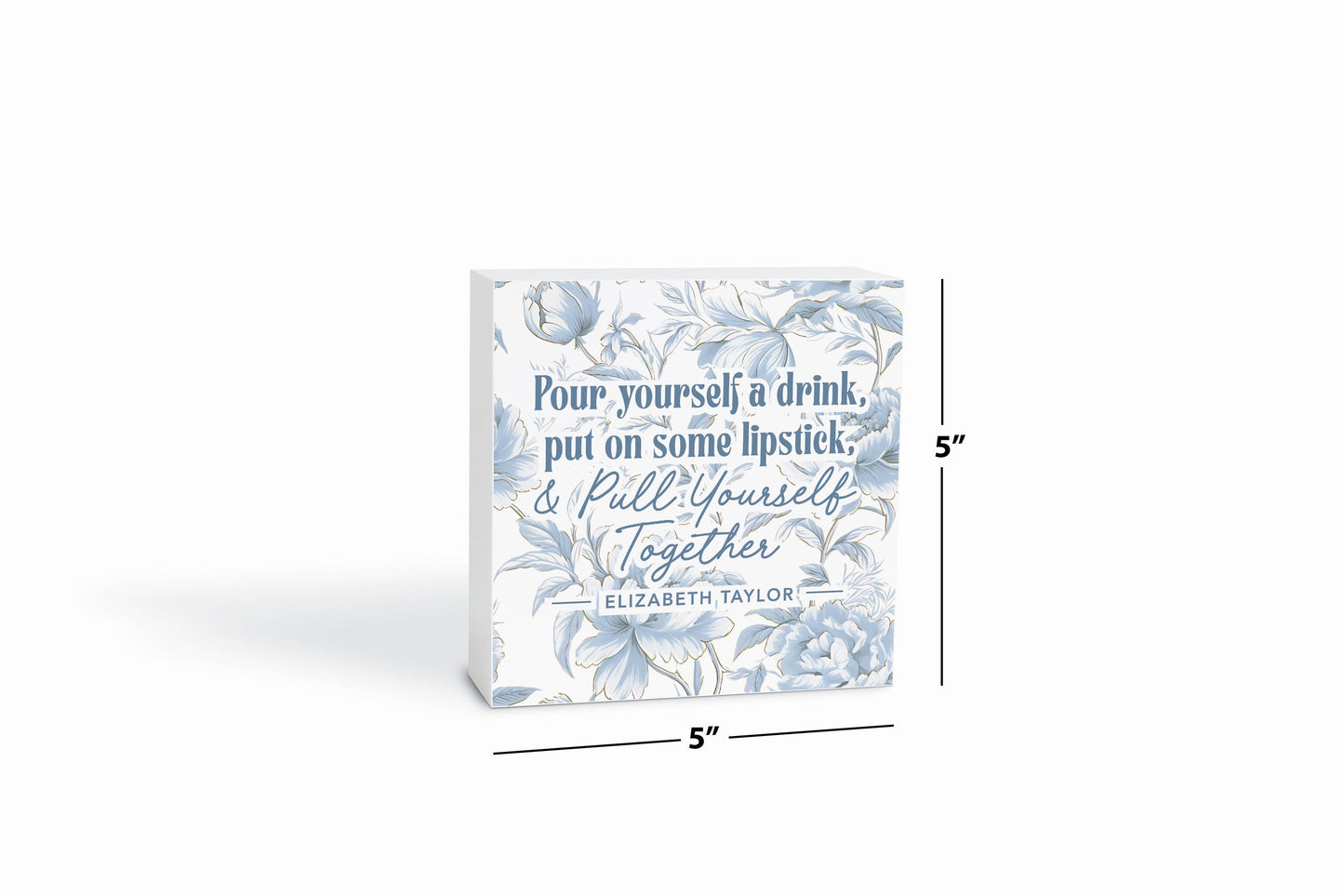 5x5 Wood Block-Chinoiserie Chic Pull Yourself Together