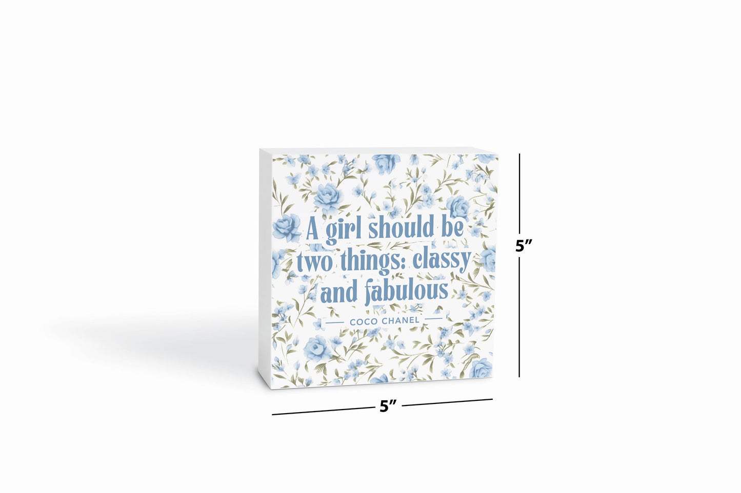 5x5 Wood Block-Chinoiserie Chic Classy & Fabulous