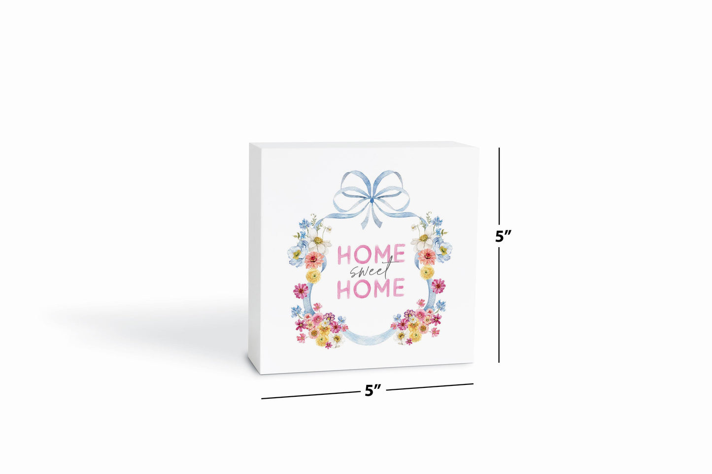 5x5 Wood Block-Fantasy Garden Home Sweet Home -6