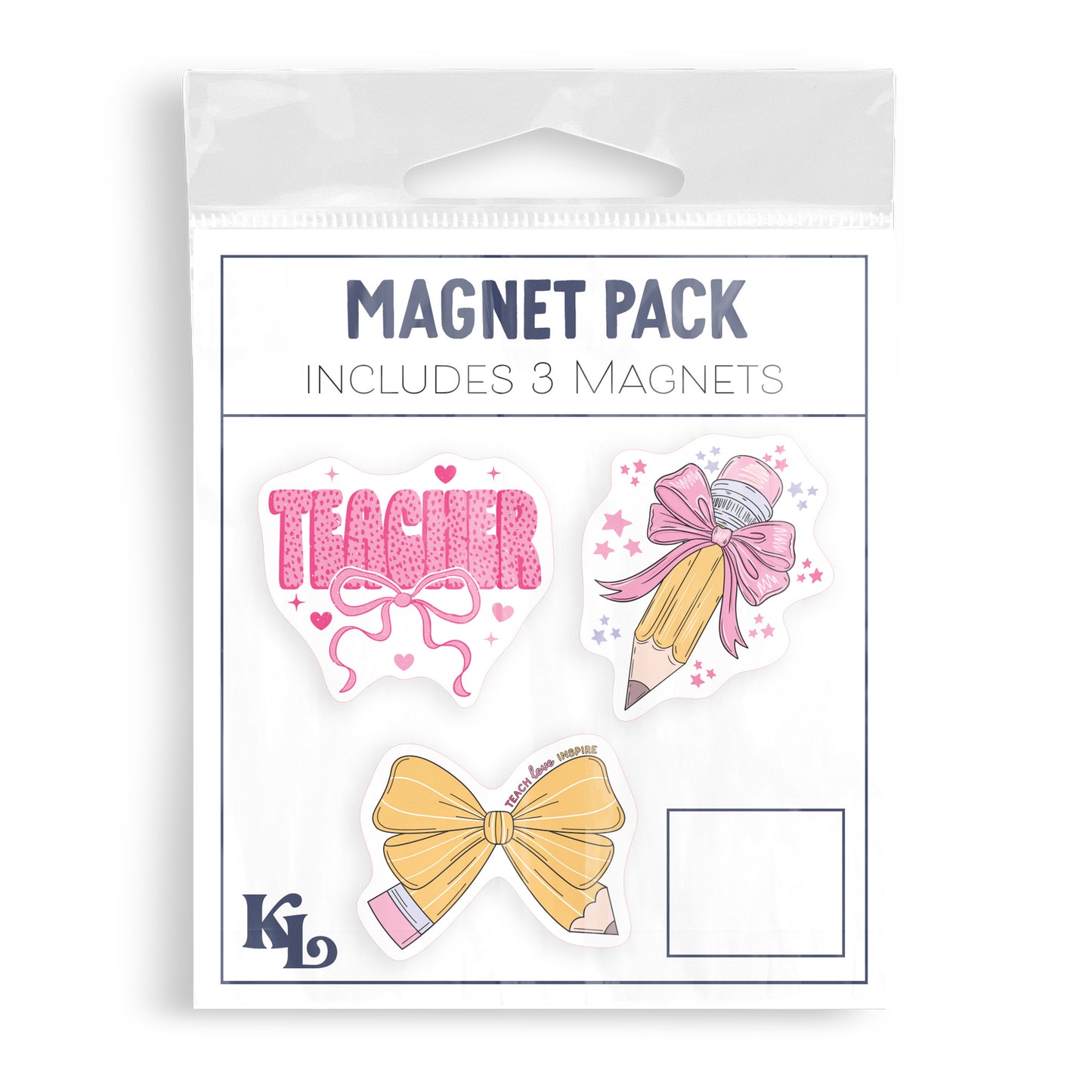Vinyl Magnet 3-Pack Classroom Coquette
